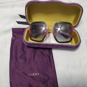 Gucci Green and Red Sunglasses Accessories
